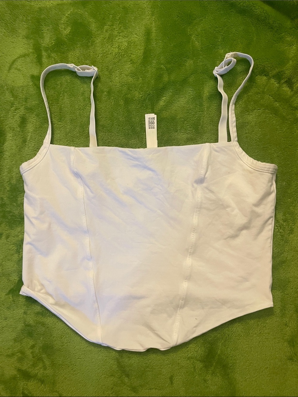 PINK Victoria's Secret White Square Neck Cami
